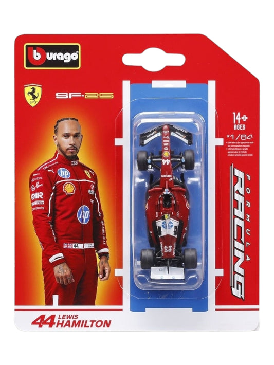 Bburago 2025 formula 1 (f1) lewis Hamilton f1 no 44 1:64 Scale (blister pack)