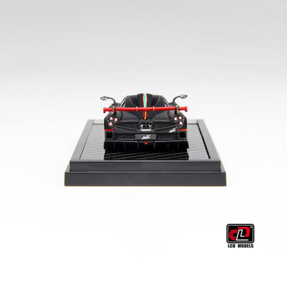 LCD Models Pagani Imola Coupe Imported 1:64 Scale (Code-LCD64041-MBCI) Matte Black Carbon With Italian Flag
