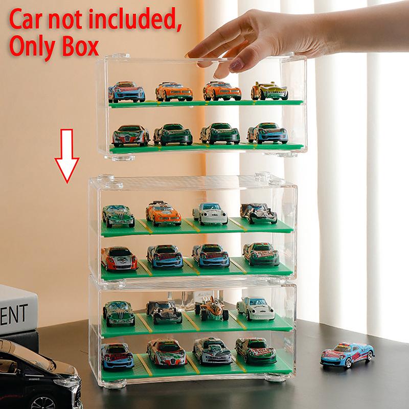 Storage box Transparent 2-Tier Premium Display Organizer with Modern Design