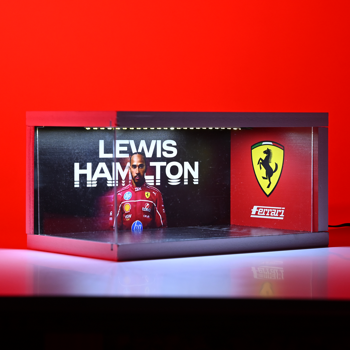 Ferrari Lewis Hamilton Diorama (Storage Case) For Diecast