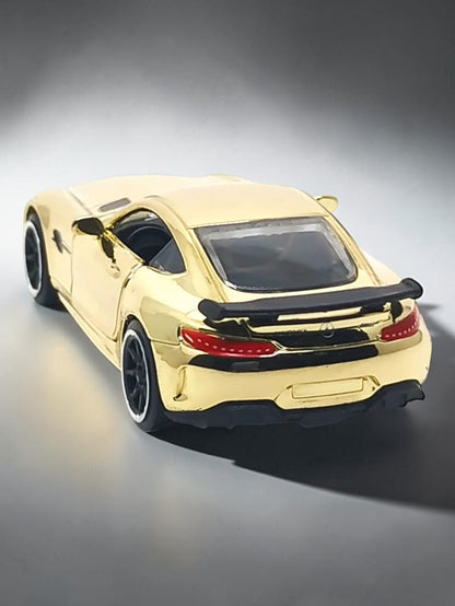 Majorette Gold Edition 2021 Mercedes-AMG GT R Die-Cast Model Car Imported Premium (Gold Finish) 1:64 Scale