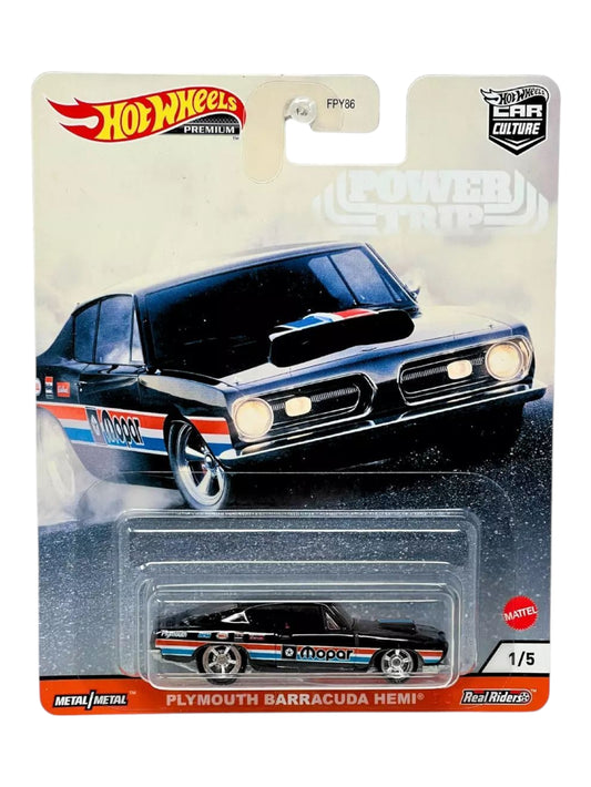 HotWheels Plymouth Barracuda Hemi (creased card) Imported Premium 1:64 Scale