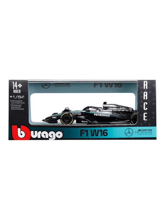 Bburago Formula 1 (F1) 2025 Mercedes-AMG F1 W16 E George Russell No-63 1:64 Scale