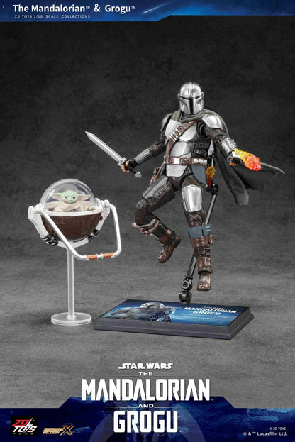 ZD Toys Star Wars The Mandalorian And Grogu 1:10 Scale Action Figures (code 1967)