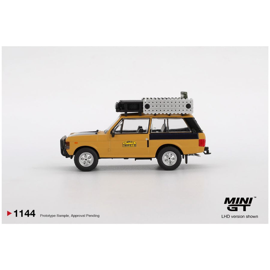 Mini GT Range Rover 1981 Camel Trophy Sumatra C.Swoboda & K.Mentel Winner #1144 1:64 Scale
