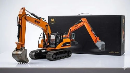 Huina Toys 1551 RC Remote Control Excavator With 15 Functions USB Charging construction machine 360° rotating body 7.4V rechargeable battery Playing Time: Approx. 25–30 minutes Charging Time: Approx. 2–3 hours Up to approx. 3.5 km/h 1:14 scale
