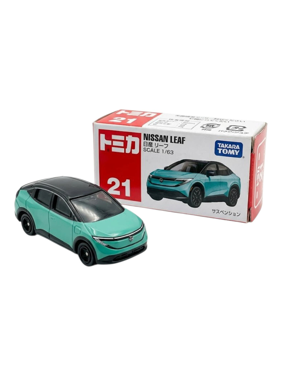 Takara Tomy Tomica No. 21 Nissan Leaf Diecast Model 1:63 Scale