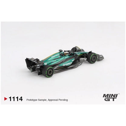 Mini GT Aston Martin AMR24 #18 2024 F1 Canadian GP Lance Stroll (No.1114) 1:64 Scale