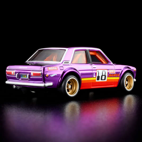 Hotwheels '71 datsun 510 imported premium RLC 1:64 scale with protector