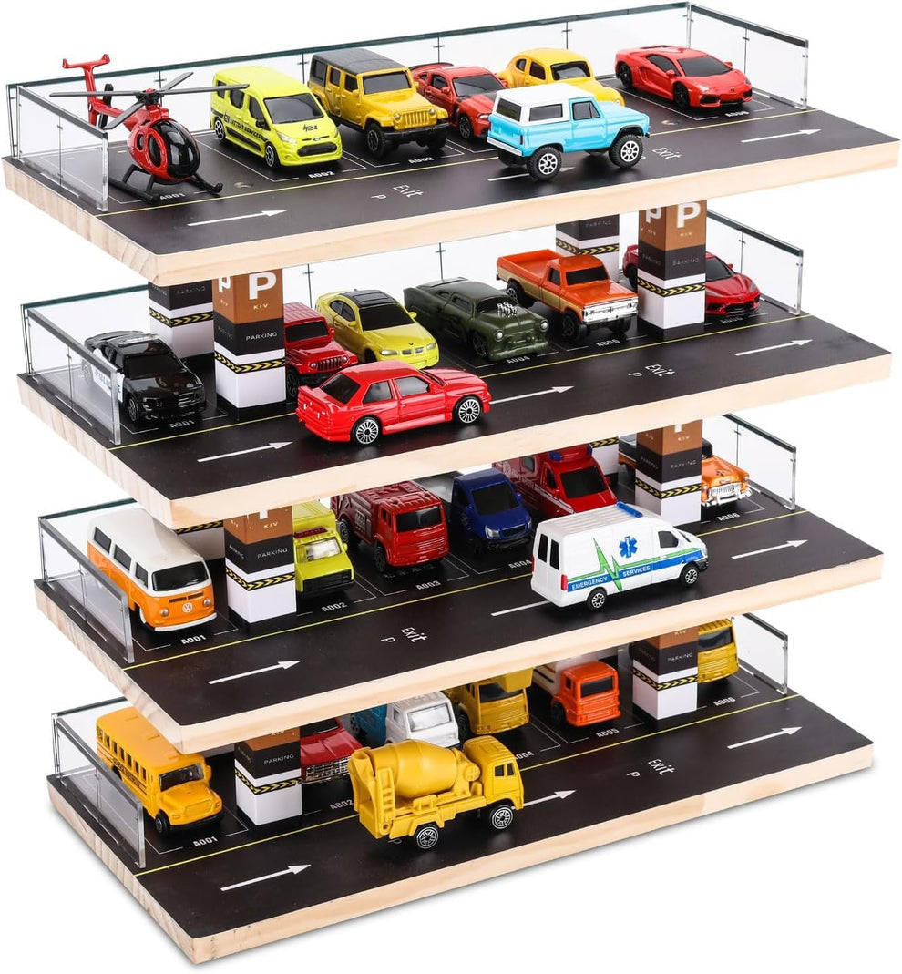 Toy Car 4-Level Parking Garage Playset (Without Cars) storage