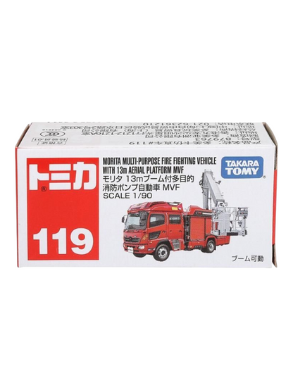 Tomica Morita Multi-Purpose Fire Fighting Vehicle with 13m Aerial Platform MVF 1:90 Scale
