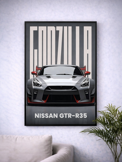 NISSAN GTR R 35 | SPORTS CARS #17 | CAR POSTER (A4 Size)