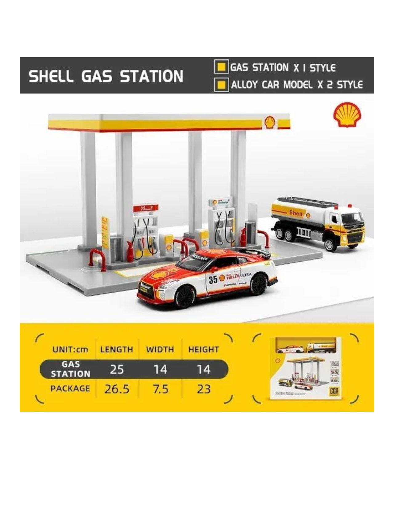 CCA Official Licensed Shell Gas Station Assembly Playset