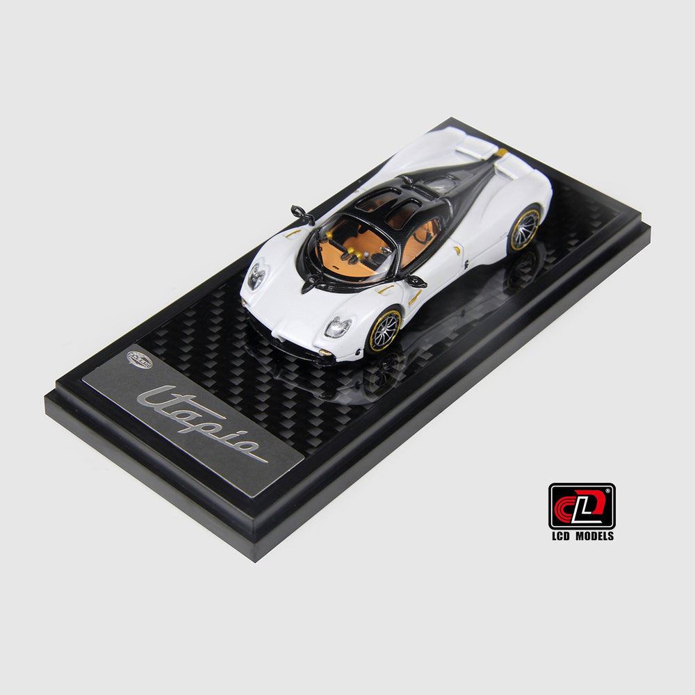 LCD Models Pagani Utopia Coupe Imported 1:64 Scale die-cast Model (code-LCD64039-BW/Black White)