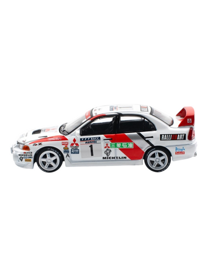 Pop Race Mitsubishi Lancer Evolution IV 1977 Catalunya Rally Winner PR640165 1:64 Scale