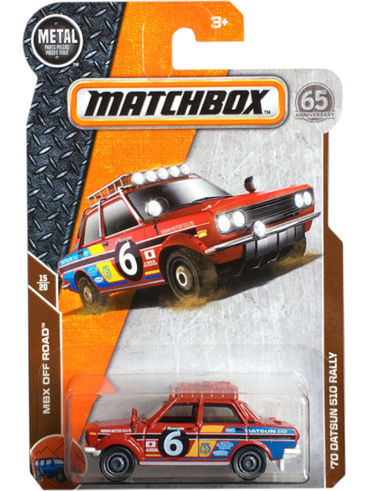 Matchbox 70 Datsun 510 Rally Imported 1:64 Scale FHH50-4B10
