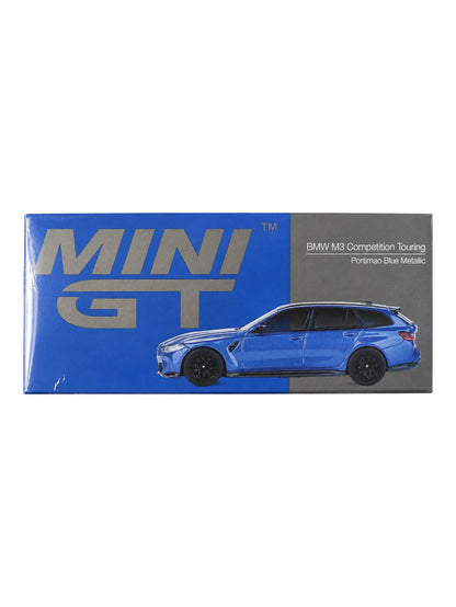Mini GT BMW M3 Competition Touring Portimao Blue Metallic (No. 1090) 1:64 Scale