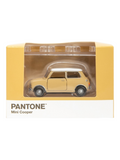 TINY PANTONE Mini Cooper Diecast Model Car – Classic Cream Beige Mini | Vintage Collectible Toy with Display Box 1:50 Scale