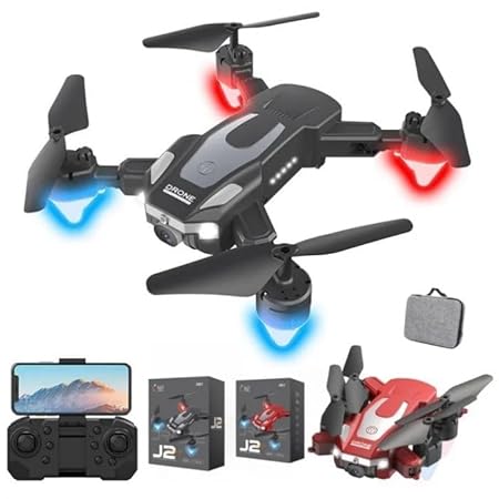 J2 Drone 360° Obstacle Avoidance Cool Lighting , Electric Adjustment Camera High Definition Aircraft Model