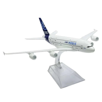 Aircraft Airbus A380 model 16cm Scale With Display Stand Airplane