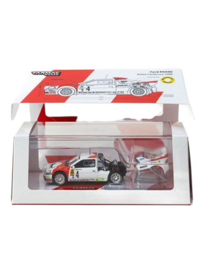Tarmac Works Ford RS200 Rallye Catalunya 1986 1:64 Scale (With Acrylic Case)