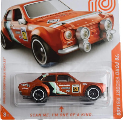 Hotwheels id 70 Ford Escort rs1600 Imported Mainline 1:64 Scale GJP05-D7C5