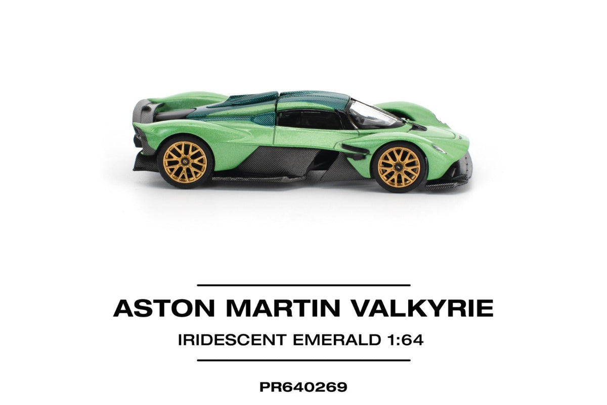 (PR640269) Pop Race ASTON MARTIN VALKYRIE - IRIDESCENT EMERALD Diecast Model 1:64 Scale