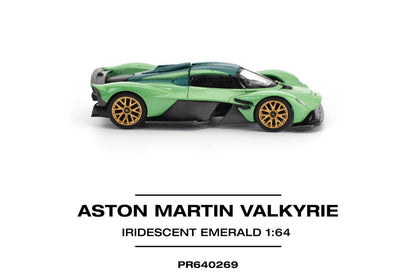 (PR640269) Pop Race ASTON MARTIN VALKYRIE - IRIDESCENT EMERALD Diecast Model 1:64 Scale