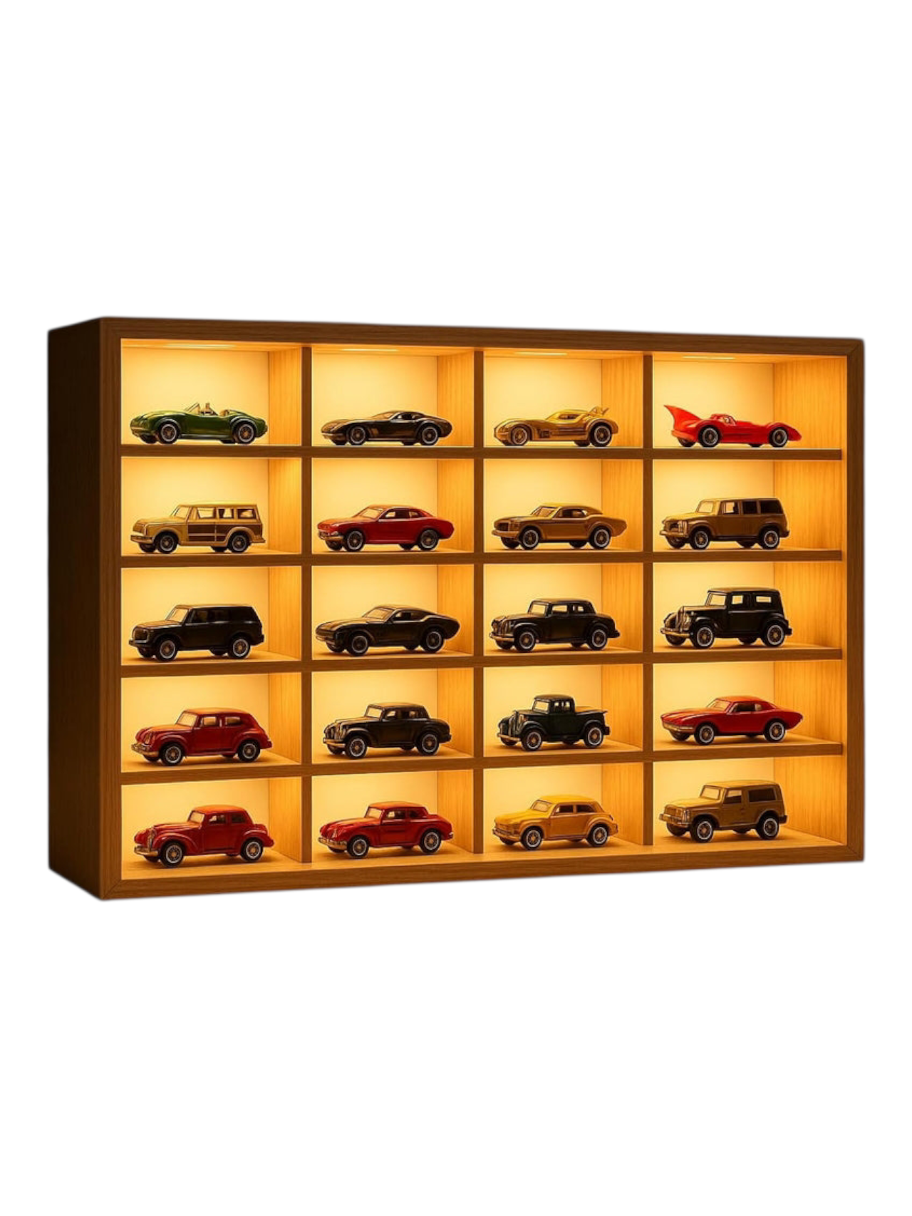 Wooden 20 Compartment Storage Case for 1:64 Scale