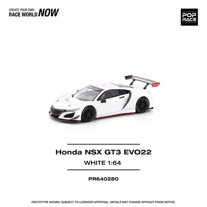 Pop Race PR64-280 Honda NSX Gt3 Evo22 1:64 Scale Diecast Metal