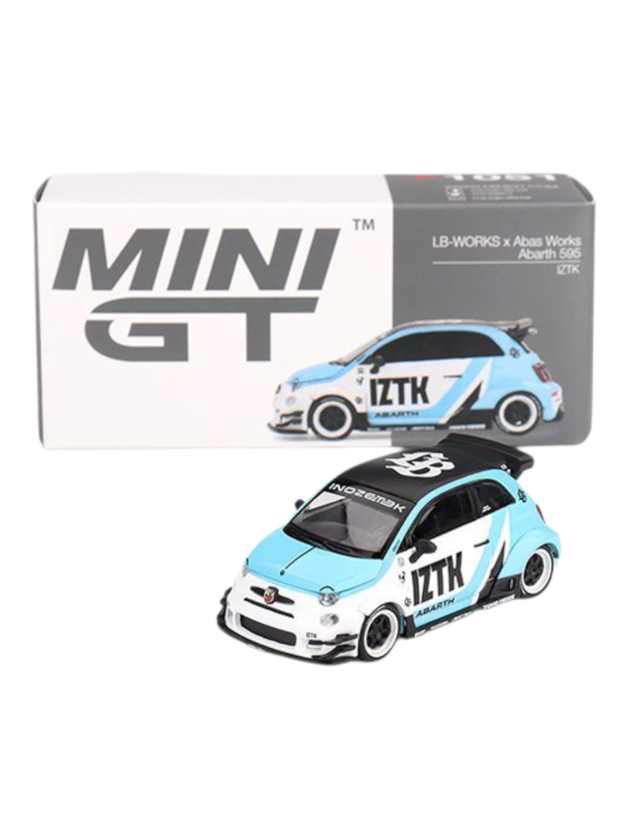 Mini GT LB-Works x Abas Works Abarth 595 (IZTK) Code-1051 1:64 Scale