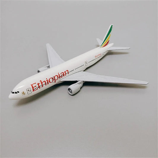 Aircraft Model 16cm Aircraft Ethiopian Cargo B777F Alloy Plane Model (code-139)