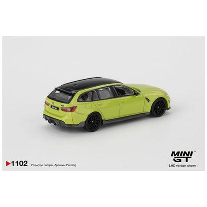 Mini GT #1102: BMW M3 M Performance Touring Sao Paulo Yellow 1:64 Scale