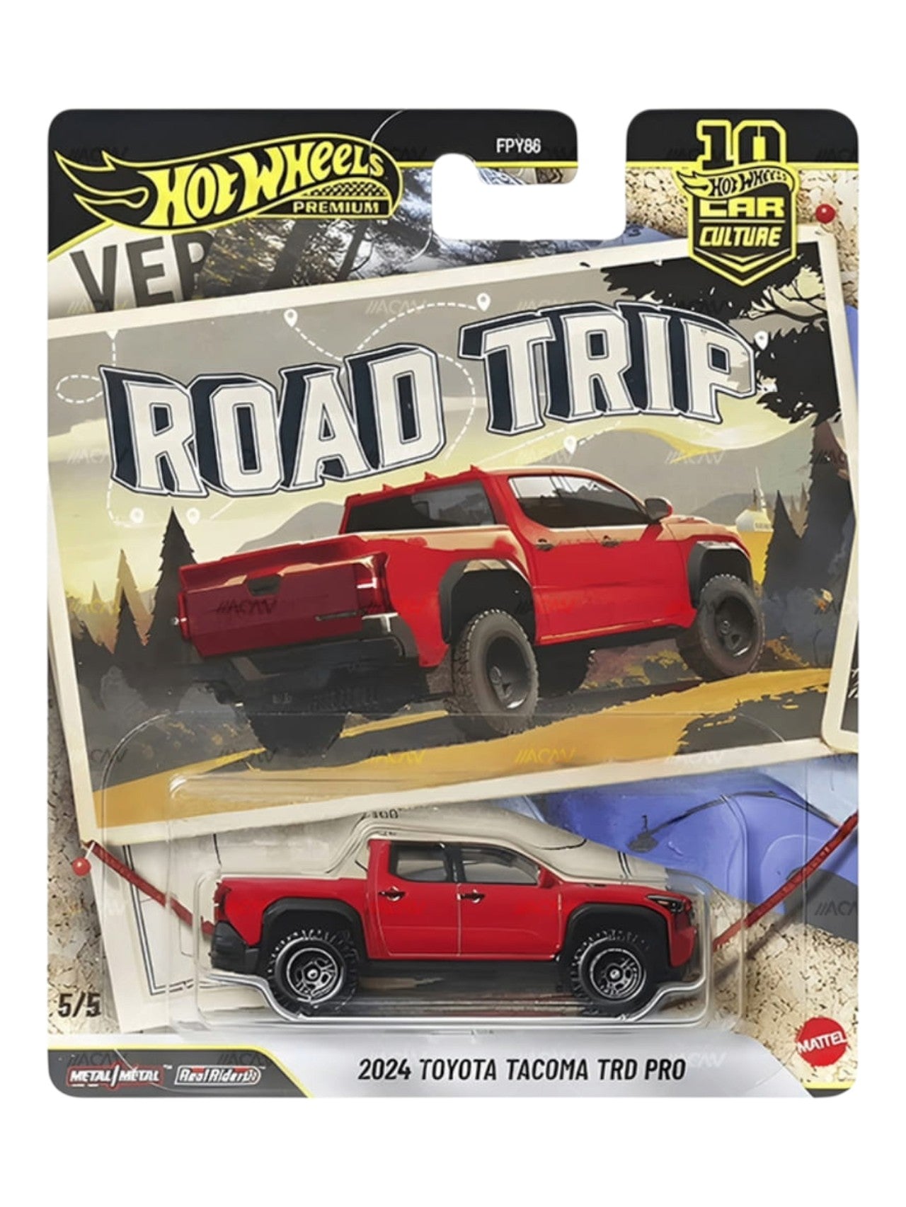 HotWheels Road Trip '2024 Toyota Tacoma TRD Pro Imported Premium 1:64 Scale