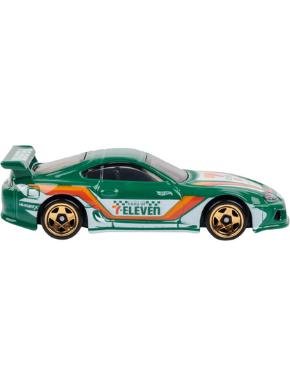 Hotwheels Silver Series 7-Eleven Toyota Supra Imported Card Art Mainline 1:64 Scale