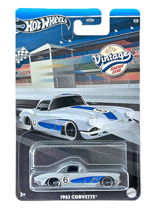 HotWheels Vintage Racing Club 1962 Corvette Imported Mainline Card Art 1:64 Scale