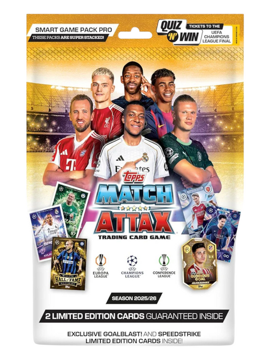 Topps UEFA Champions League Match Attax 2025 Trading and Collectible Card Game (Smart Game Pack Pro)