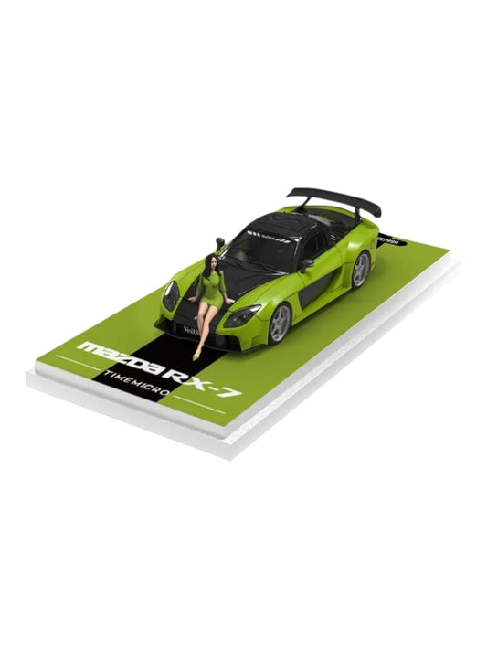 Time Micro Mazda RX-7 1:64 Scale (With Acrylic Case and Action Figure)