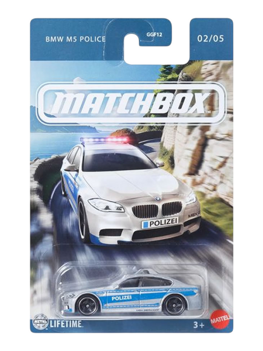 Matchbox BMW M5 Police Imported Mainline Card Art 1:64 Scale