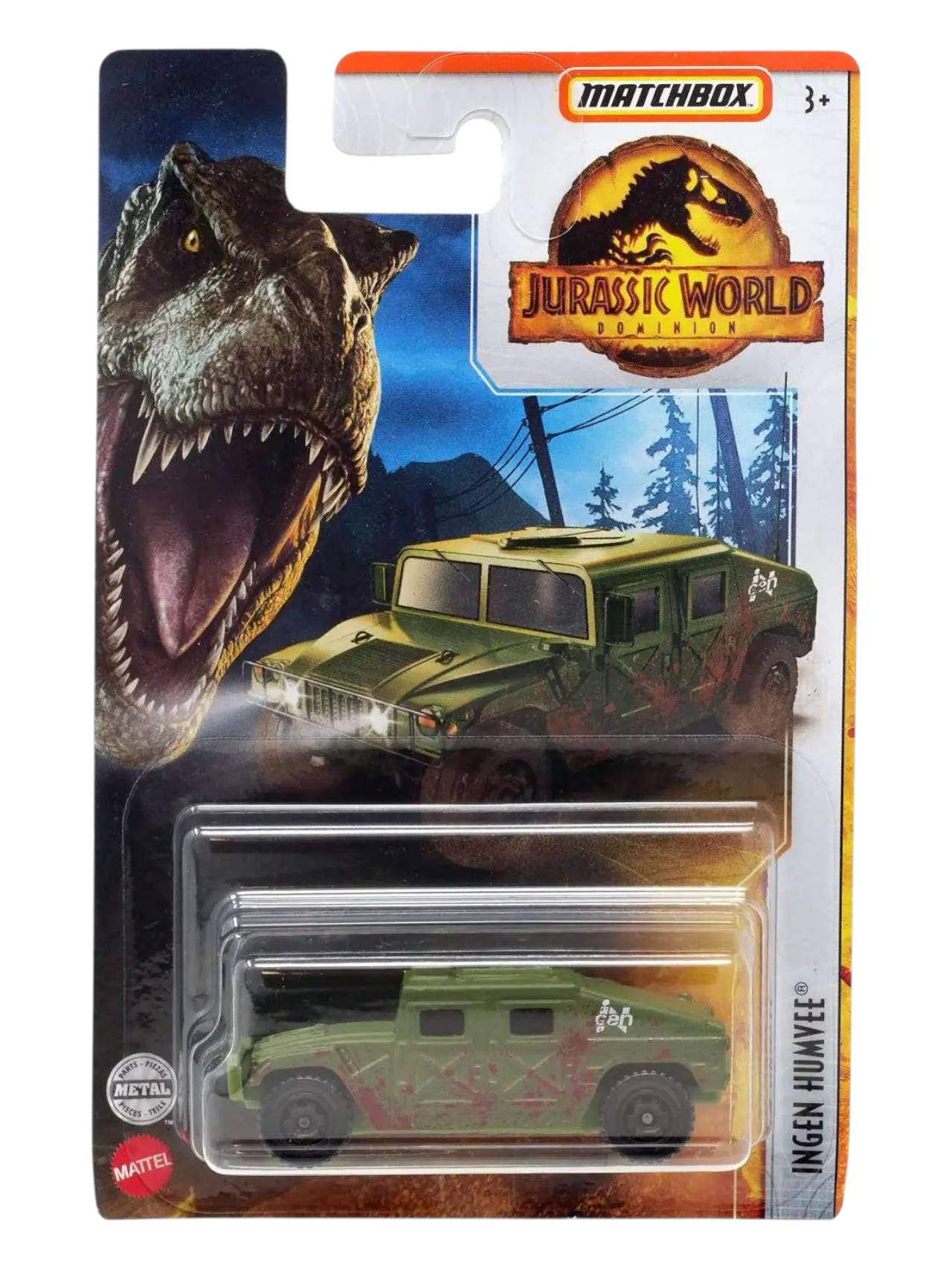 Matchbox Pre-Owned Jurassic World Dominion Ingen Humvee Mainline 1:64 Scale