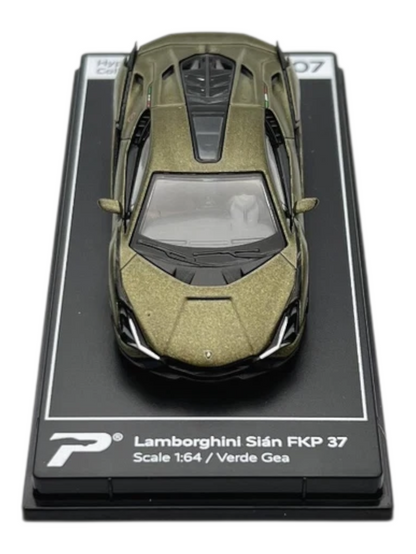 Postercars Hypercar League Collection Lamborghini Sian FKP 37 1:64 Scale  / Verde Gea (No 07)