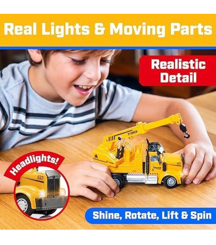 YP TOYS 1:64 Scale Mini RC Construction Truck – Remote Control Heavy Duty Utility Truck with Light 4 Channel