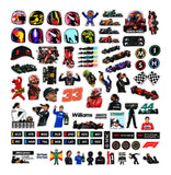 Cars Sticker 8 sheets – Premium Formula 1 Car & Driver Stickers | Stylish Waterproof Vinyl Stickers for Laptop, Helmet, Phone & Car