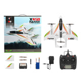 X450 Aviator Rc Airplane 2.4GHZ Radio Control Airlines Remote Control 6 Channel Brushless Motor Aircraft, Vertical Takeoff LED RC Glider Fixed Wing Plane RTF 450mm