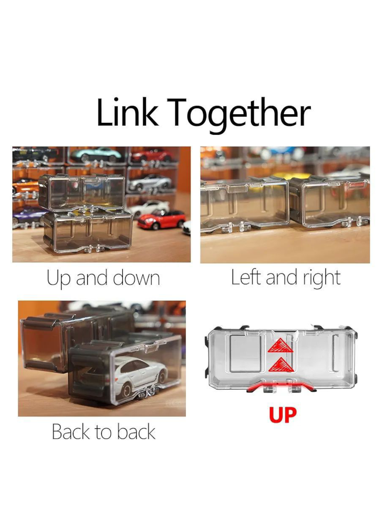 Interlocking Car Storage Case For Hotwheels 1:64 Scale