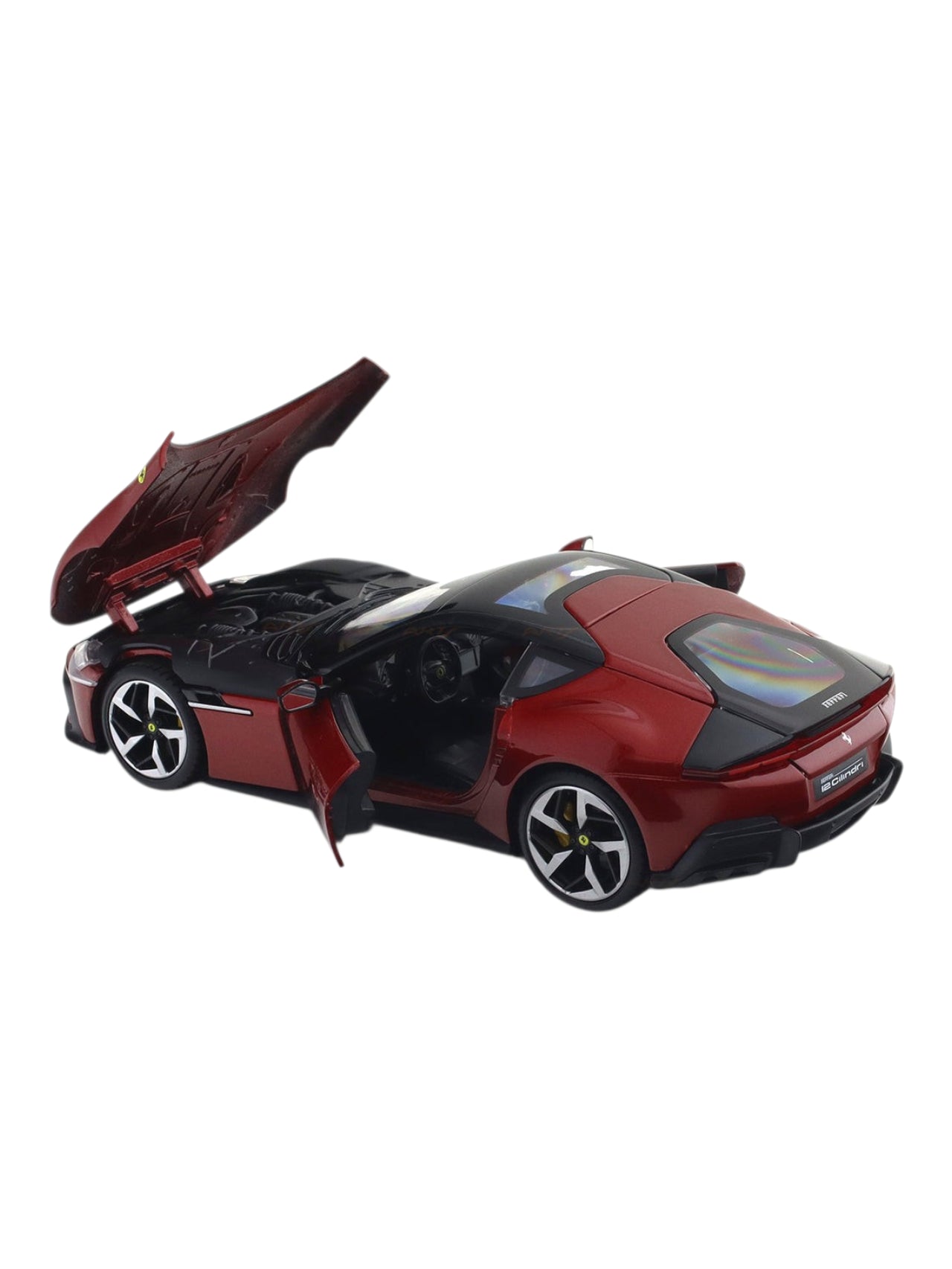 Ferrari 12 Cilindri Red Bburago Licensed Diecast Scale Model Car with Acrylic Cover 1:24 Scale