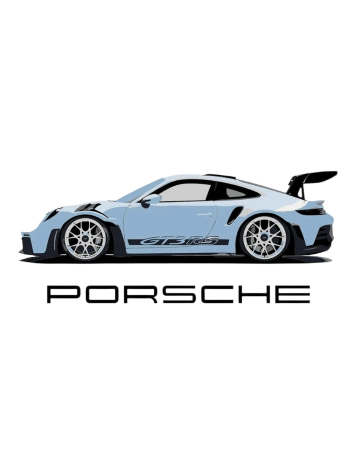 Sticker Porsche GT3 RS Car AC Sticker | | Premium Automotive Decal | Stylish Wall Sticker