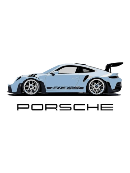 Sticker Porsche GT3 RS Car AC Sticker | | Premium Automotive Decal | Stylish Wall Sticker