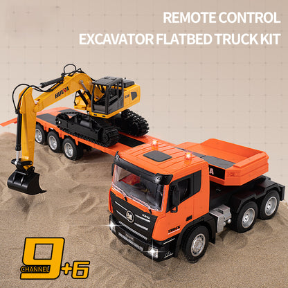 HUINA R/C Engineering Vehicle 9-Function RC Construction Truck & Excavator | Premium 1:18 Scale Model 1319
