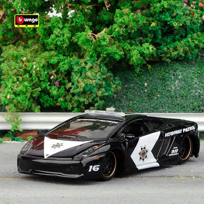 BBURAGO LAMBORGHINI Gallardo Highway patrol Die-Cast Model Collector Edition  1:64 Scale